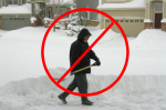 no shoveling when you contract for our snowplowing services